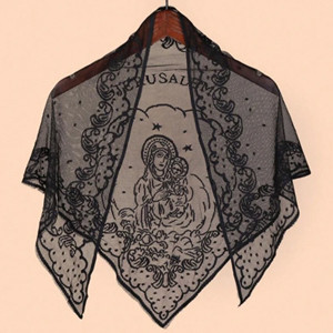 Church scarf black 1 pc