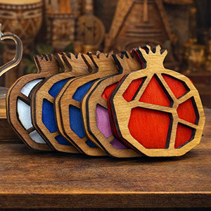 Wooden Coasters; Armenian heritage 1pc