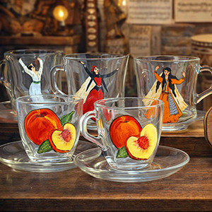 Tea Cups Selection Hand painted, Armenian heritage