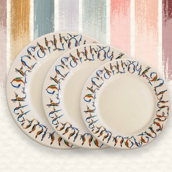 Armenian ceramic plates set 3 pcs
