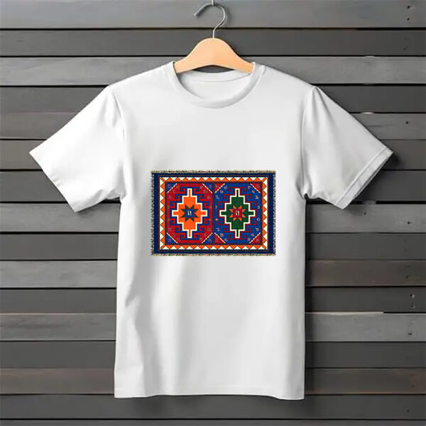 Armenian Alphabet T-Shirt Armenian Carpet white