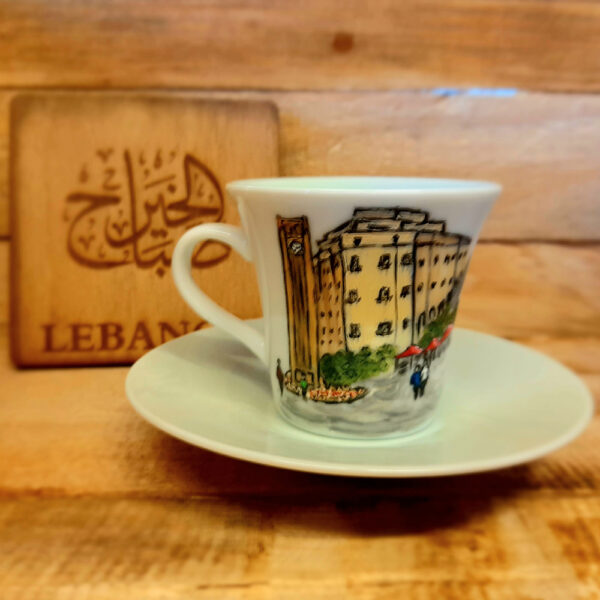 Coffee cup Lebanese heritage, hand painted