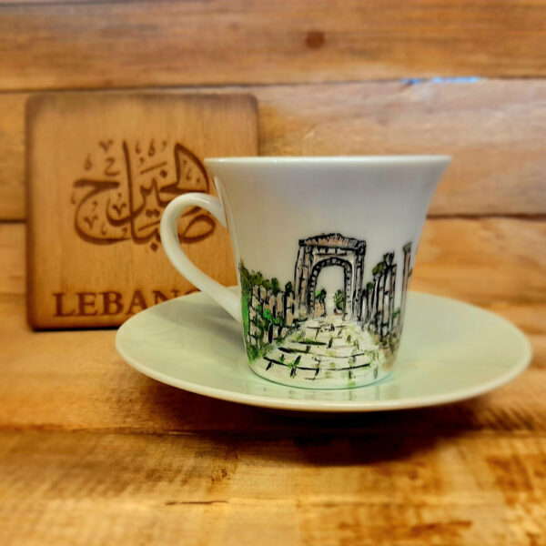 Coffee cup Lebanese heritage, hand painted