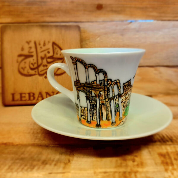 Coffee cup Lebanese heritage, hand painted