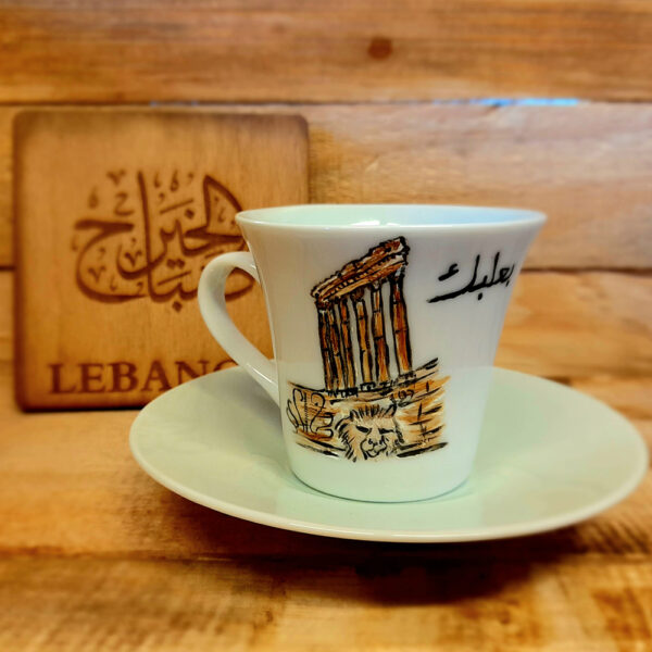 Coffee cup Lebanese heritage, hand painted