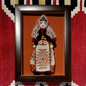 Armenian Folk dolls frame 30 x 20 cm