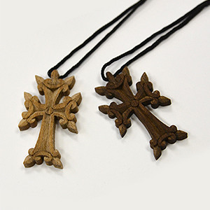 Cross wooden necklace pendant