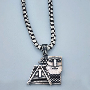 Armenian Silver Artsakh Symbol Tatik-Papik Pendant