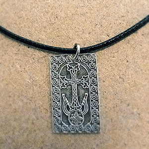 Silver pendant Khachkar